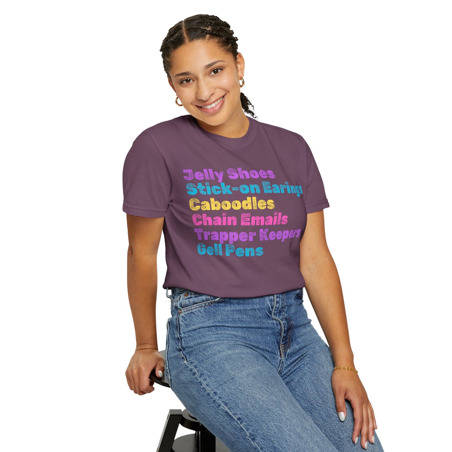 Stick-on Earings; 90s Nostalgia for the 90s Girl; Unisex Garment-Dyed T-shirt