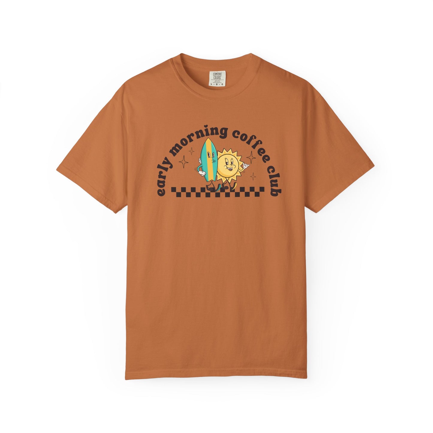 Surf Friends Vintage Coffee-Themed Unisex T-Shirt, Perfect for Coffee Addicts, Gift for Friends, Trendy Graphic Tee, Casual Everyday Wear