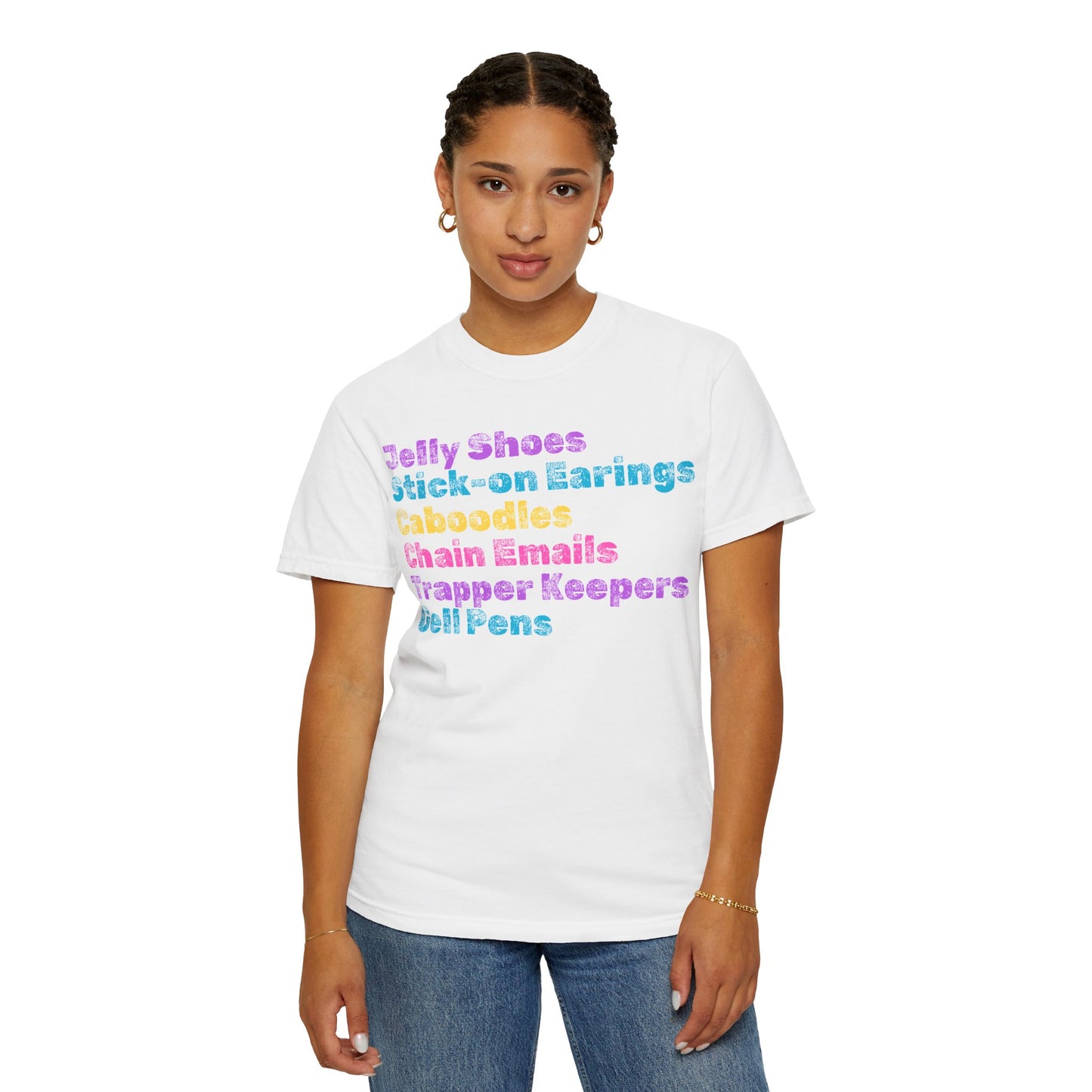 Stick-on Earings; 90s Nostalgia for the 90s Girl; Unisex Garment-Dyed T-shirt