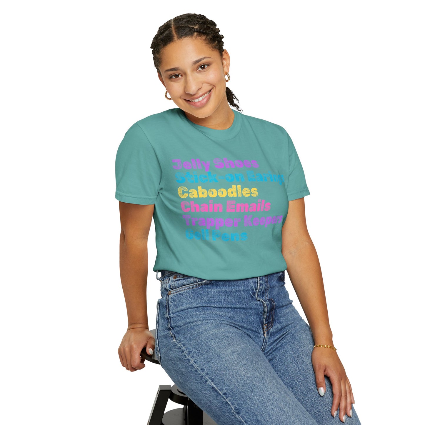 Stick-on Earings; 90s Nostalgia for the 90s Girl; Unisex Garment-Dyed T-shirt