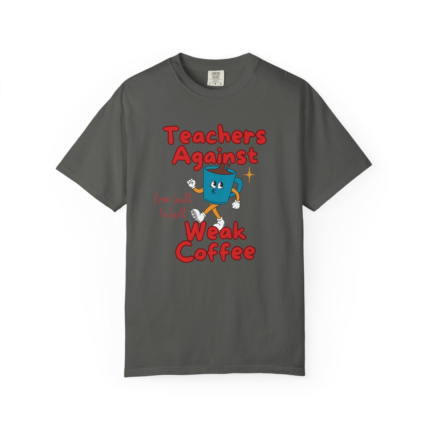 Tired Teacher Tee, Funny Teacher Shirt, Unisex T-Shirt, Gift for Educators, Back to School Gear, Coffee Lovers Apparel