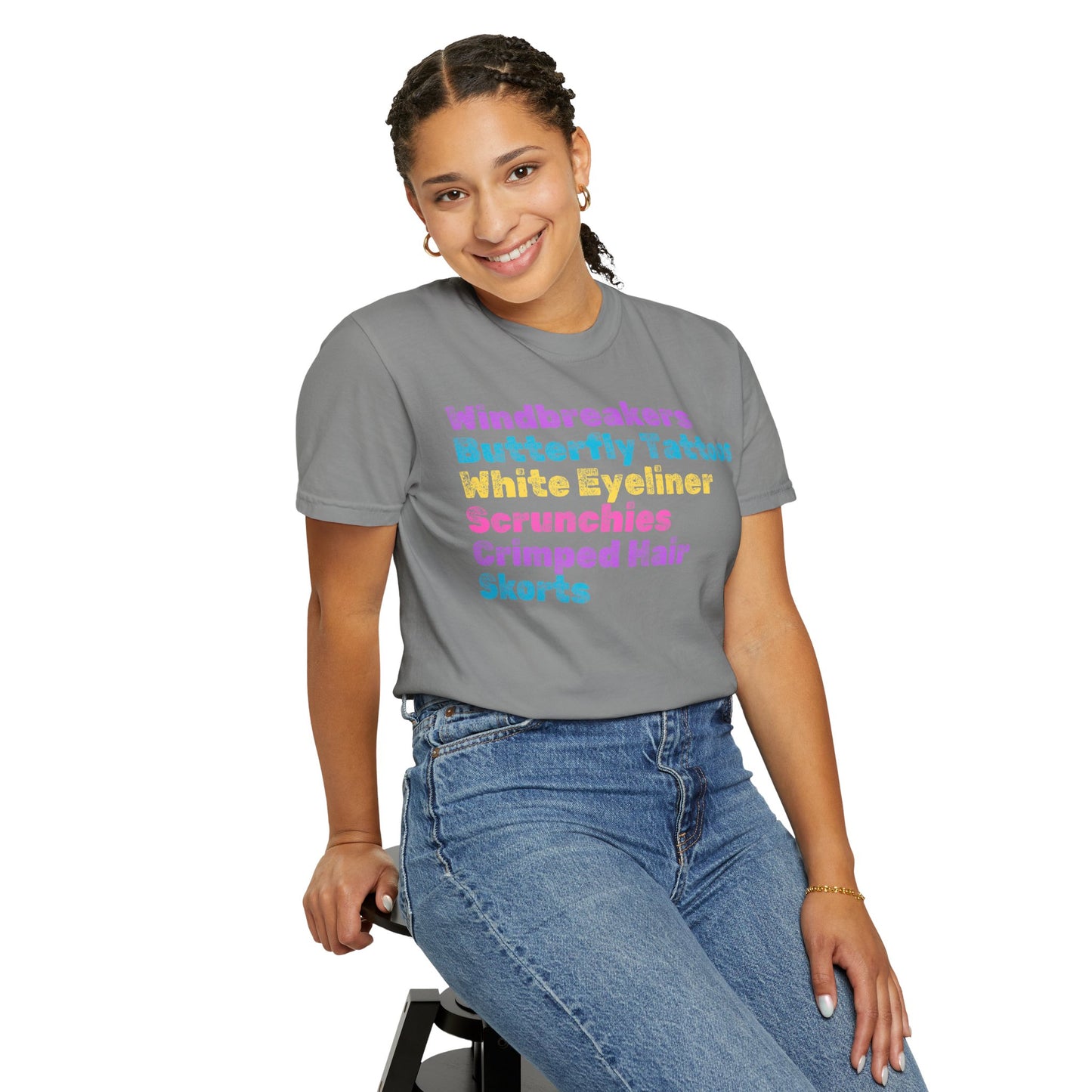 Crimped Hair; 90s Nostalgia for the 90s Girl; Unisex Garment-Dyed T-shirt