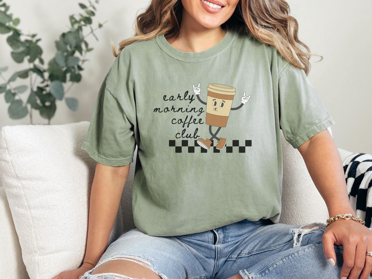Peace Coffee Vintage Coffee-Themed Unisex T-Shirt, Perfect for Coffee Addicts, Gift for Friends, Trendy Graphic Tee, Casual Everyday Wear