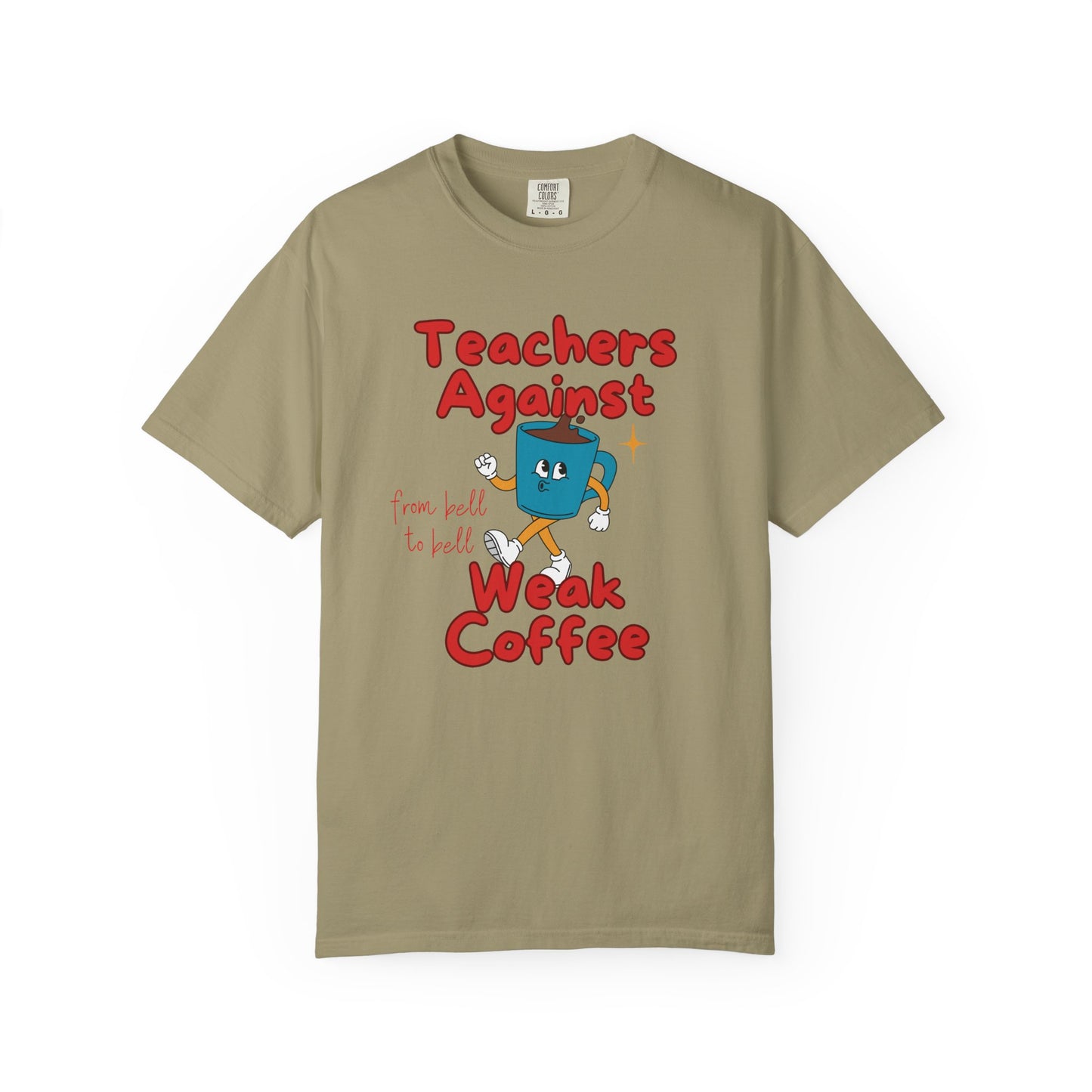 Tired Teacher Tee, Funny Teacher Shirt, Unisex T-Shirt, Gift for Educators, Back to School Gear, Coffee Lovers Apparel