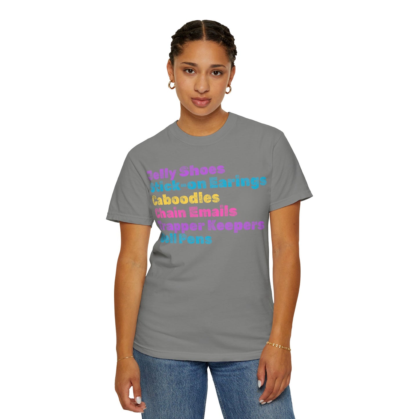 Stick-on Earings; 90s Nostalgia for the 90s Girl; Unisex Garment-Dyed T-shirt