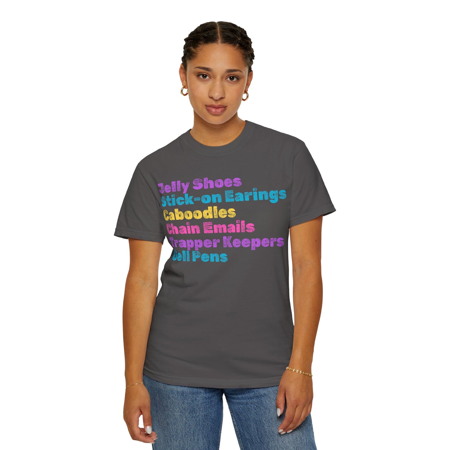 Stick-on Earings; 90s Nostalgia for the 90s Girl; Unisex Garment-Dyed T-shirt