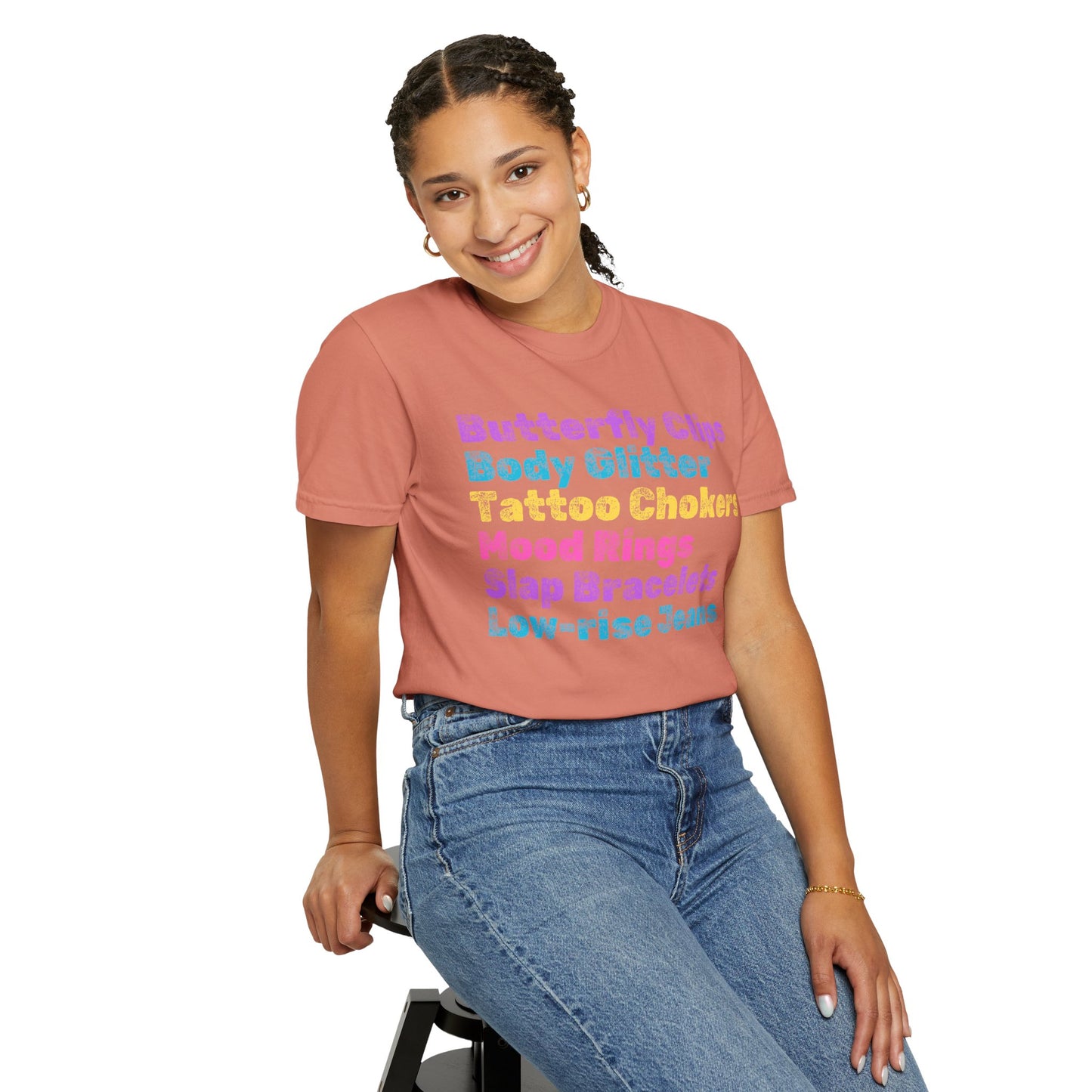 Butterfly Clips; 90s Nostalgia for the 90s Girl; Unisex Garment-Dyed T-shirt