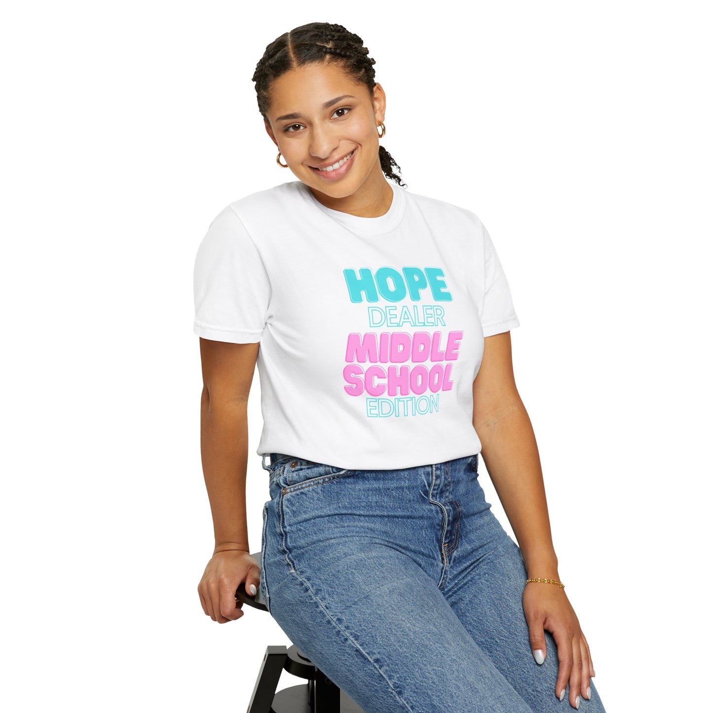 Hope Dealer; Middle School; Unisex Tee, Casual Wear, Gift for Students/Teachers, Trendy T-Shirt, Back to School Apparel