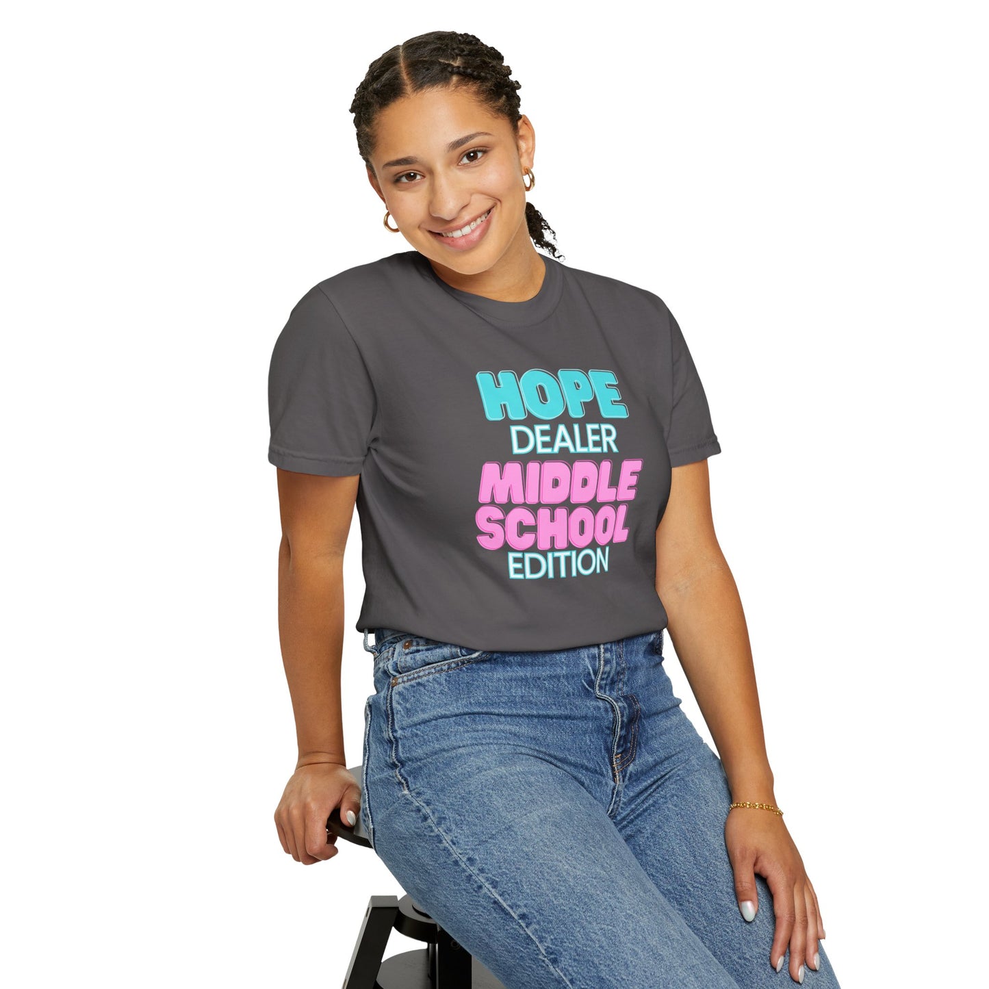 Hope Dealer; Middle School; Unisex Tee, Casual Wear, Gift for Students/Teachers, Trendy T-Shirt, Back to School Apparel