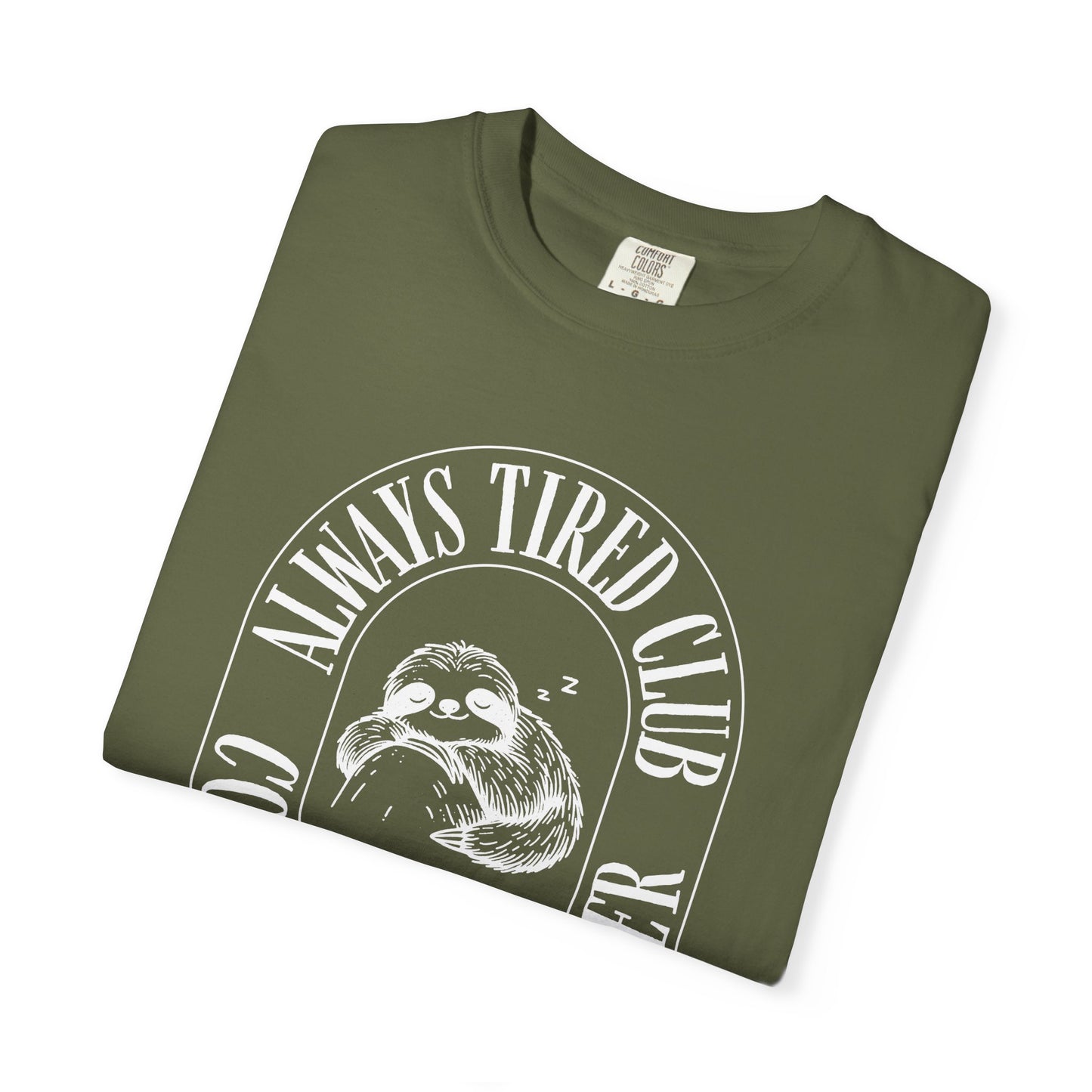 Sloth, Always Tired Club, Casual Wear, Animal Lover Shirt, Caffeine Addict Tee