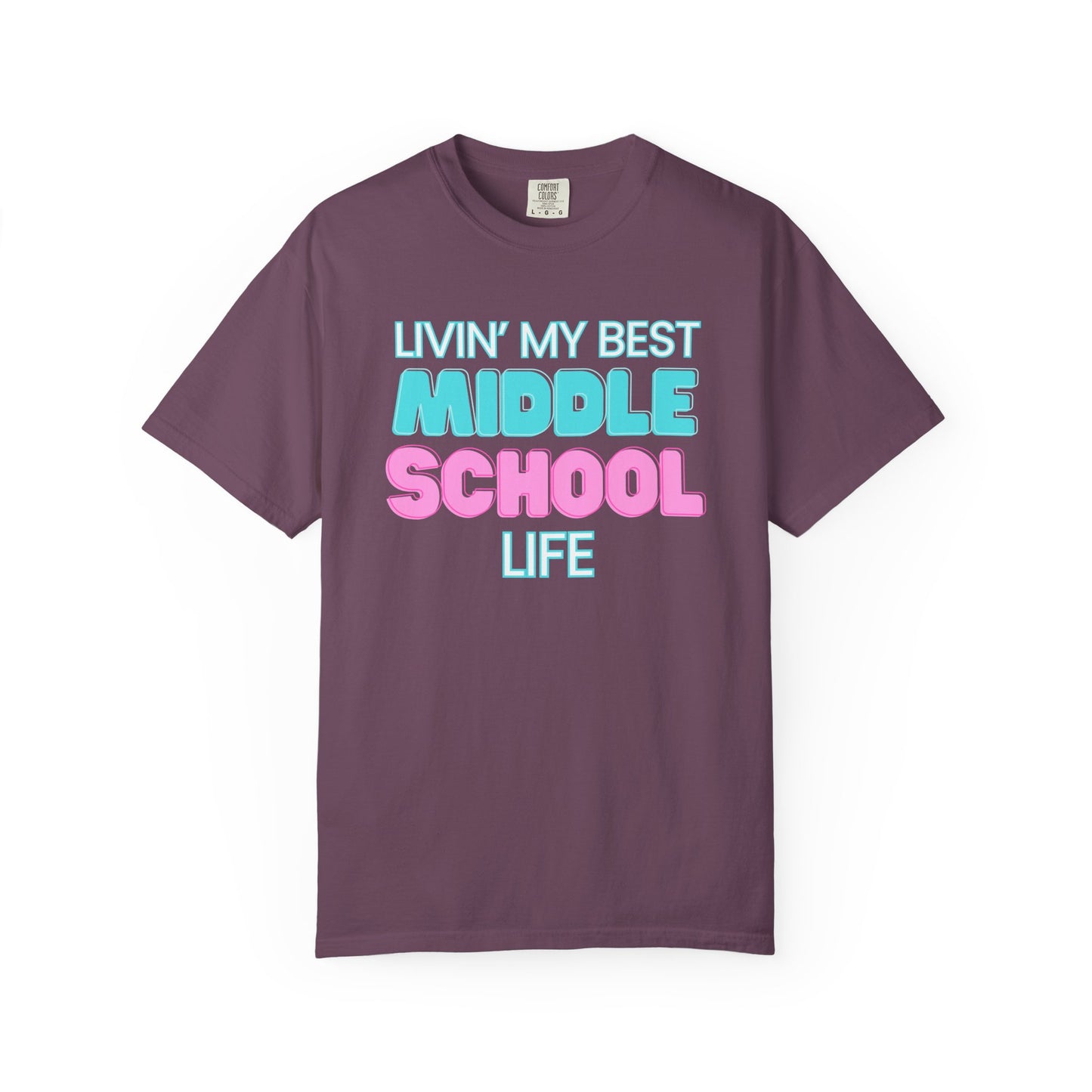 Middle School Life Unisex Tee, Casual Wear, Gift for Students/Teachers, Trendy T-Shirt, Back to School Apparel