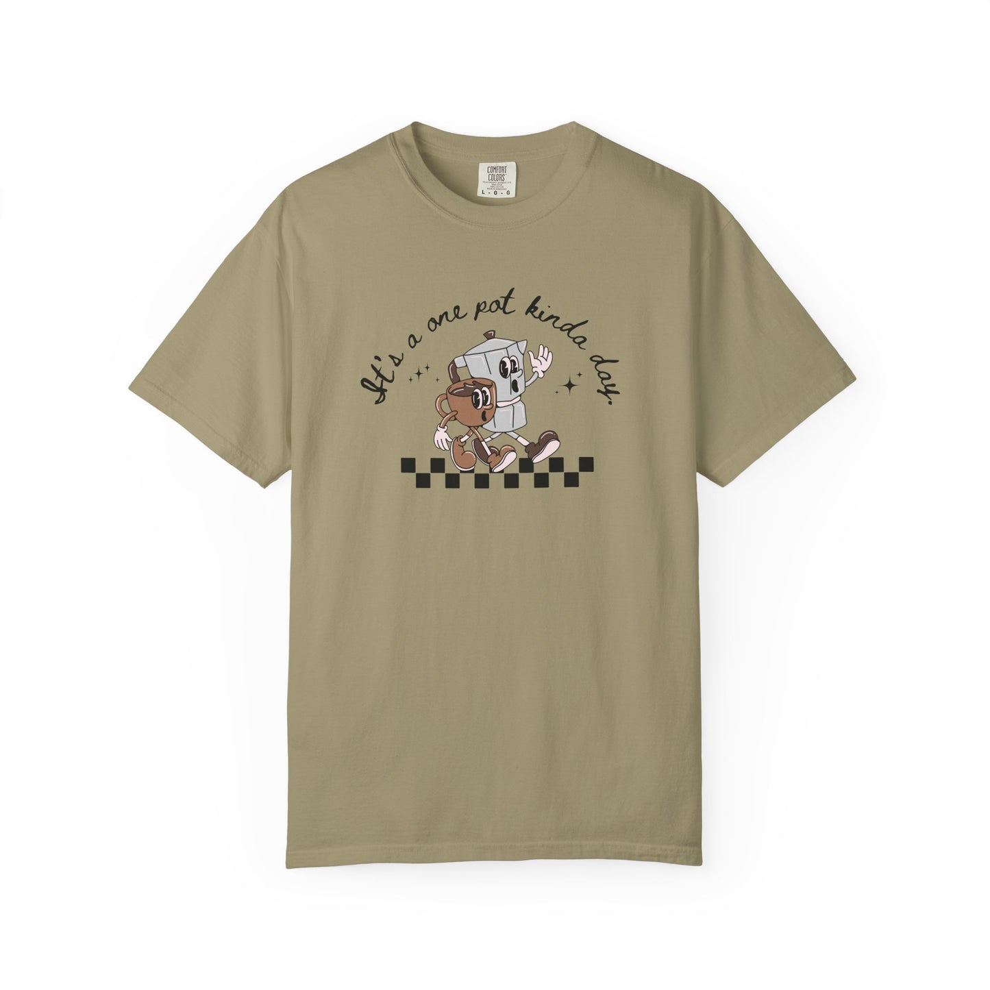 One Pot Kinda Day, Vintage Coffee-Themed Unisex T-Shirt, Perfect for Coffee Addicts, Gift for Friends, Trendy Graphic Tee, Casual Everyday Wear