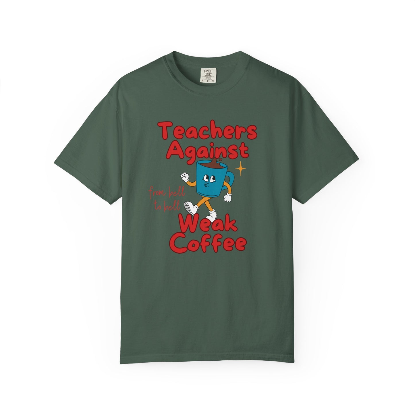 Tired Teacher Tee, Funny Teacher Shirt, Unisex T-Shirt, Gift for Educators, Back to School Gear, Coffee Lovers Apparel