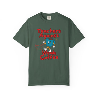 Tired Teacher Tee, Funny Teacher Shirt, Unisex T-Shirt, Gift for Educators, Back to School Gear, Coffee Lovers Apparel