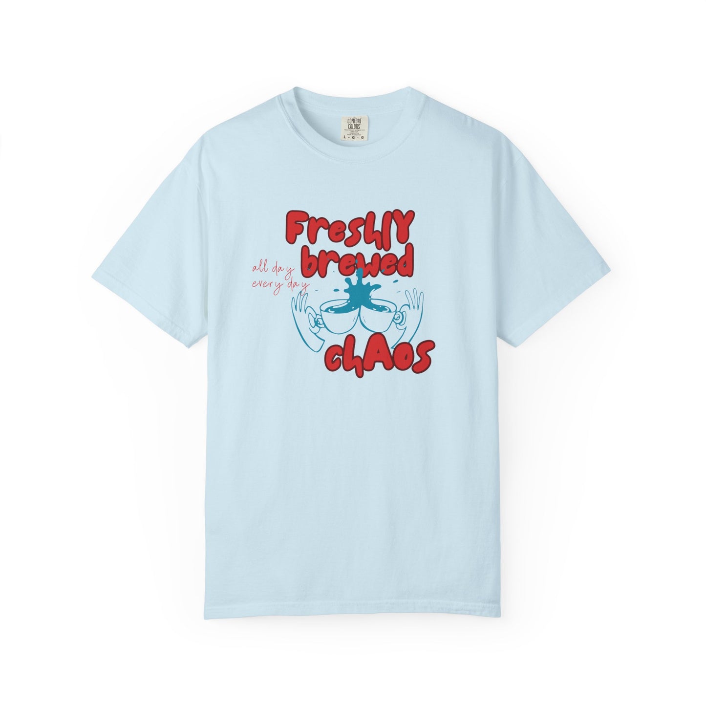 Freshly Brewed Chaos, Funny Teacher Shirt, Unisex T-Shirt, Gift for Educators, Back to School Gear, Coffee Lovers Apparel