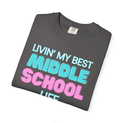Middle School Life Unisex Tee, Casual Wear, Gift for Students/Teachers, Trendy T-Shirt, Back to School Apparel