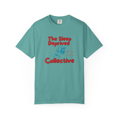 The Sleep Deprived Collective, Funny Teacher Shirt, Unisex T-Shirt, Gift for Educators, Back to School Gear, Coffee Lovers Apparel