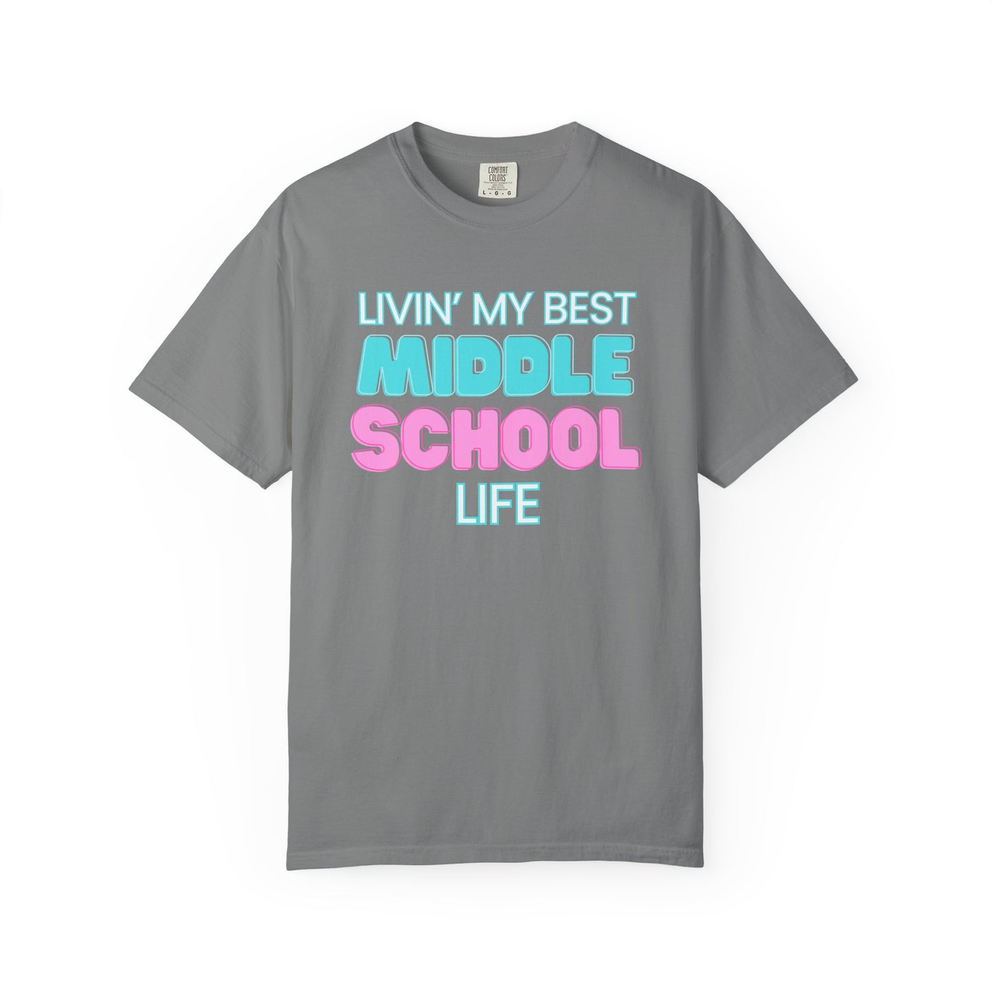 Middle School Life Unisex Tee, Casual Wear, Gift for Students/Teachers, Trendy T-Shirt, Back to School Apparel