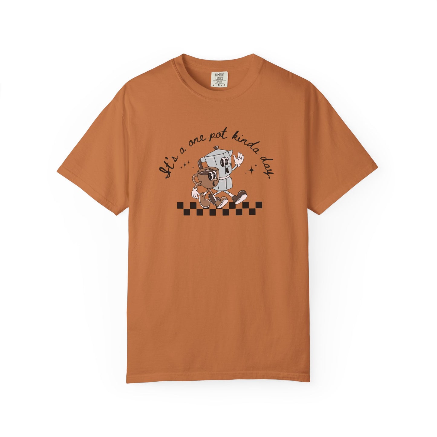 One Pot Kinda Day, Vintage Coffee-Themed Unisex T-Shirt, Perfect for Coffee Addicts, Gift for Friends, Trendy Graphic Tee, Casual Everyday Wear
