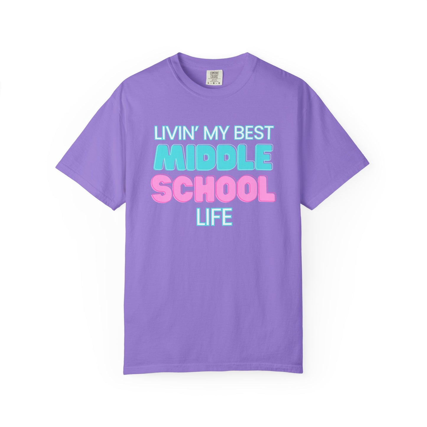Middle School Life Unisex Tee, Casual Wear, Gift for Students/Teachers, Trendy T-Shirt, Back to School Apparel