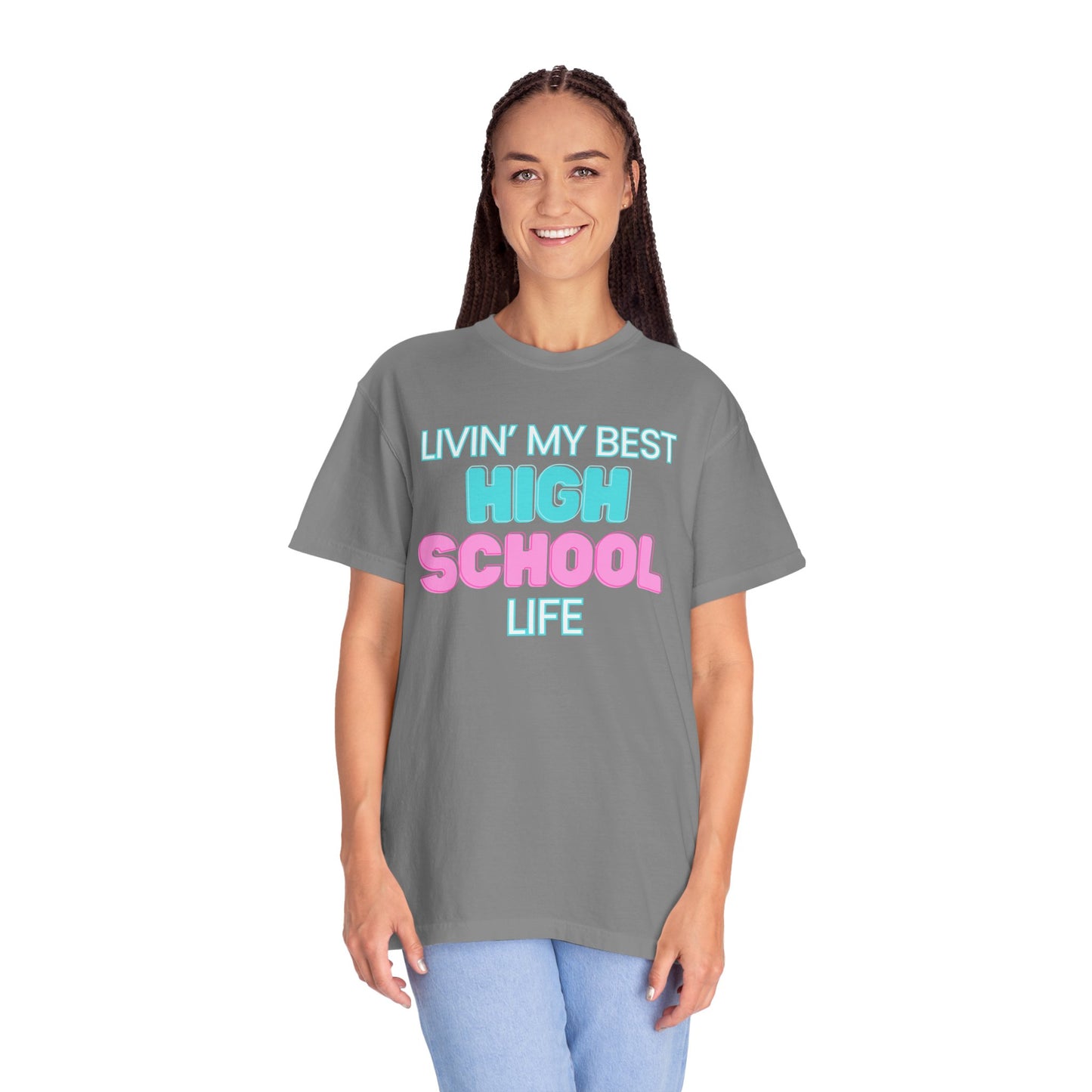 High School Life Unisex Tee, Casual Wear, Gift for Students/Teachers, Trendy T-Shirt, Back to School Apparel