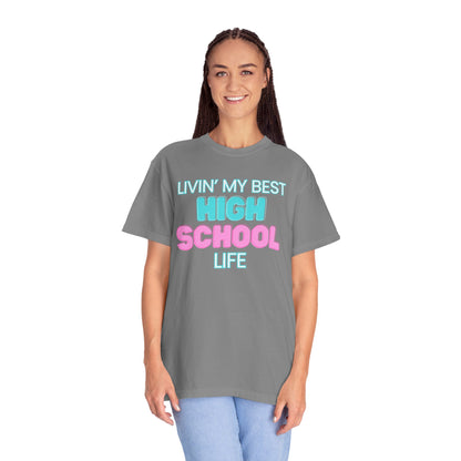 High School Life Unisex Tee, Casual Wear, Gift for Students/Teachers, Trendy T-Shirt, Back to School Apparel