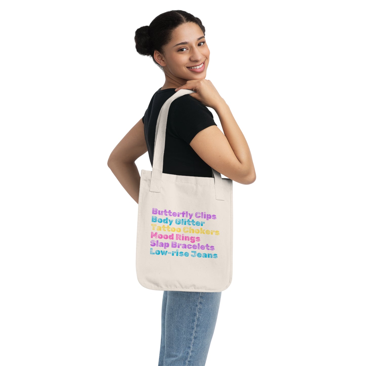 90s Vibe :: Organic Canvas Tote Bag