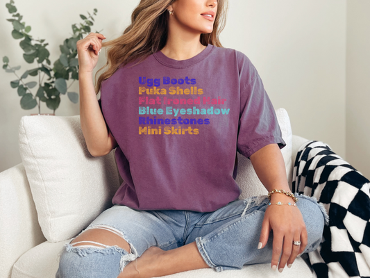Puka Shells; 2000s Nostalgia for the 2000s Girl; Unisex Garment-Dyed T-shirt