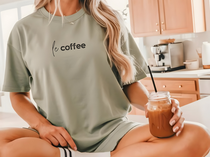 le coffee :: Funny Caffeine Addict Tee :: Caffeine Lover Gift :: Tired Mom Graphic T-shirt :: Real Life Women's Comfort Tee