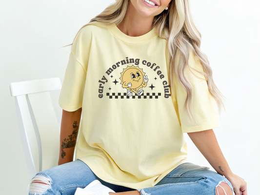 Sunshine Vintage Coffee-Themed Unisex T-Shirt, Perfect for Coffee Addicts, Gift for Friends, Trendy Graphic Tee, Casual Everyday Wear