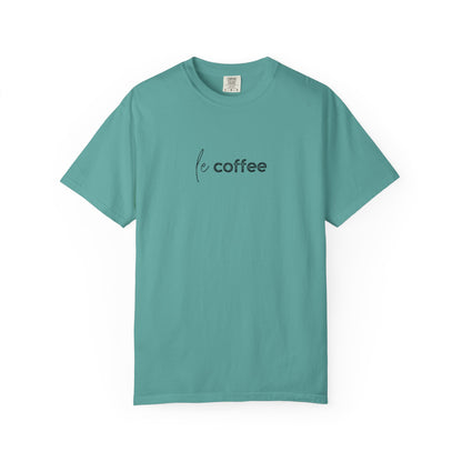 le coffee :: Funny Caffeine Addict Tee :: Caffeine Lover Gift :: Tired Mom Graphic T-shirt :: Real Life Women's Comfort Tee