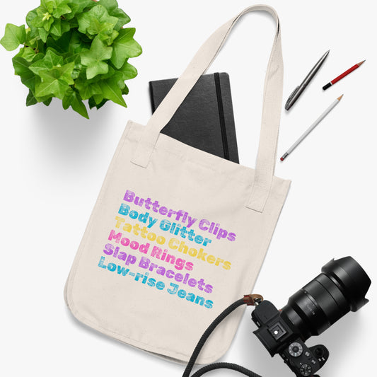 90s Vibe :: Organic Canvas Tote Bag