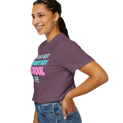 Elementary School Life Unisex Tee, Casual Wear, Gift for Students/Teachers, Trendy T-Shirt, Back to School Apparel
