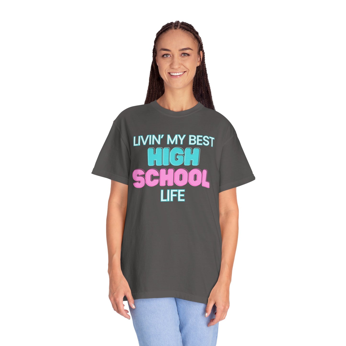 High School Life Unisex Tee, Casual Wear, Gift for Students/Teachers, Trendy T-Shirt, Back to School Apparel