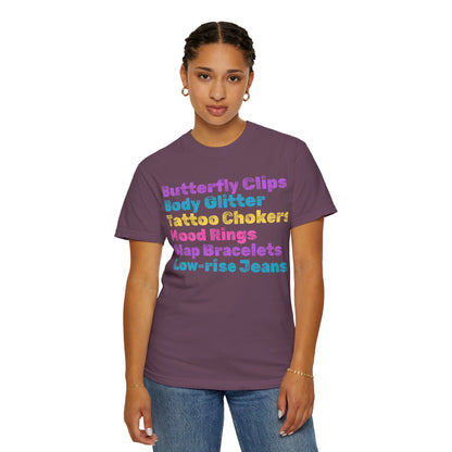 Butterfly Clips; 90s Nostalgia for the 90s Girl; Unisex Garment-Dyed T-shirt
