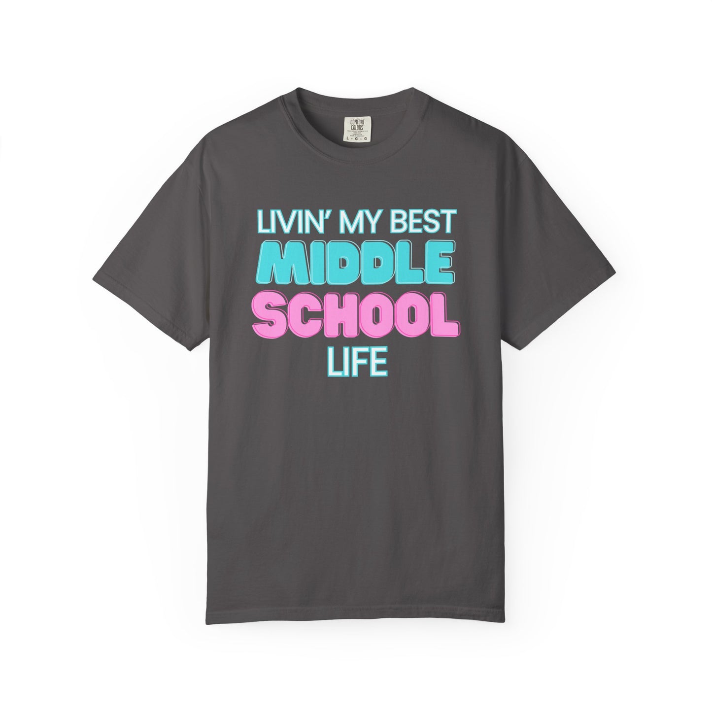 Middle School Life Unisex Tee, Casual Wear, Gift for Students/Teachers, Trendy T-Shirt, Back to School Apparel