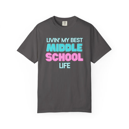 Middle School Life Unisex Tee, Casual Wear, Gift for Students/Teachers, Trendy T-Shirt, Back to School Apparel