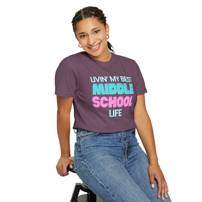 Middle School Life Unisex Tee, Casual Wear, Gift for Students/Teachers, Trendy T-Shirt, Back to School Apparel