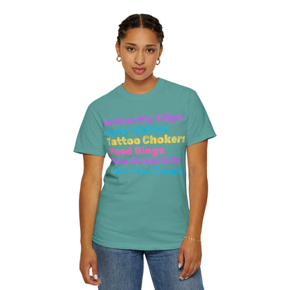 Butterfly Clips; 90s Nostalgia for the 90s Girl; Unisex Garment-Dyed T-shirt