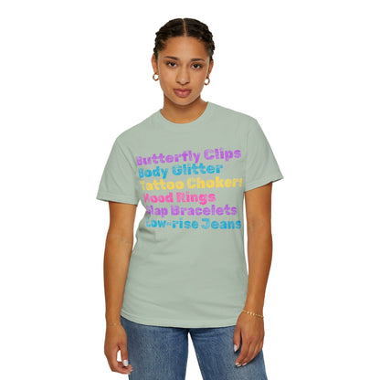 Butterfly Clips; 90s Nostalgia for the 90s Girl; Unisex Garment-Dyed T-shirt