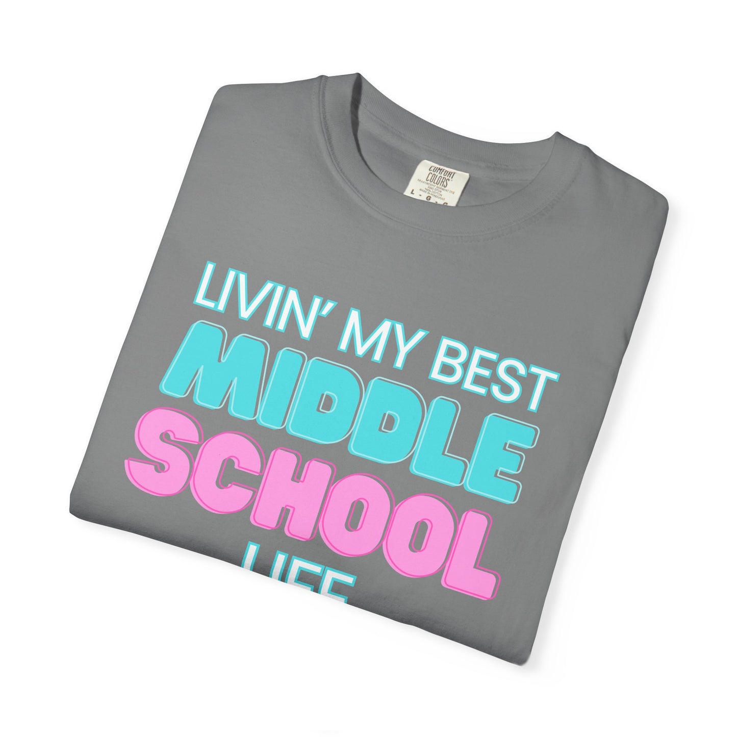 Middle School Life Unisex Tee, Casual Wear, Gift for Students/Teachers, Trendy T-Shirt, Back to School Apparel