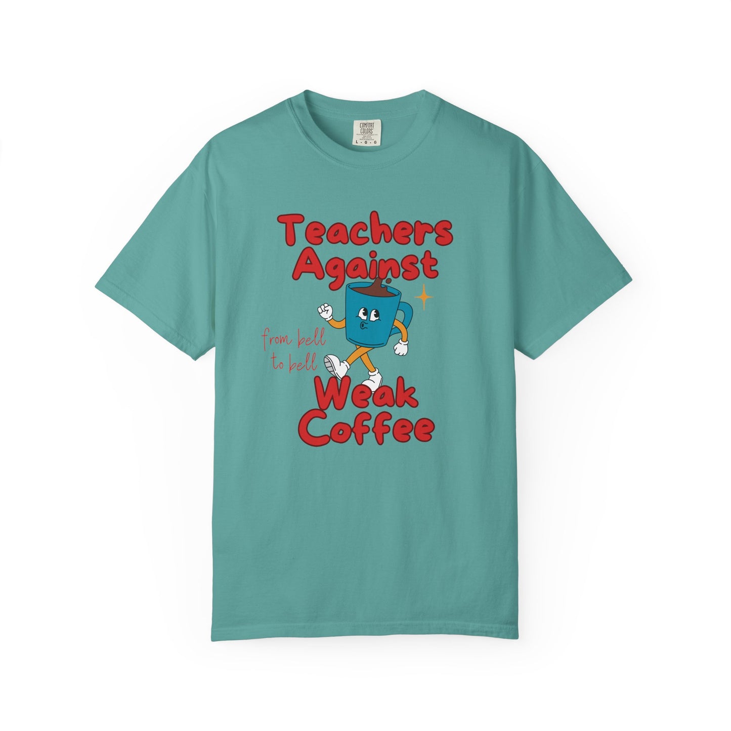 Tired Teacher Tee, Funny Teacher Shirt, Unisex T-Shirt, Gift for Educators, Back to School Gear, Coffee Lovers Apparel