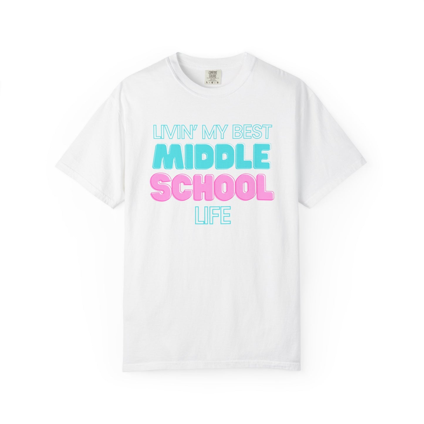 Middle School Life Unisex Tee, Casual Wear, Gift for Students/Teachers, Trendy T-Shirt, Back to School Apparel