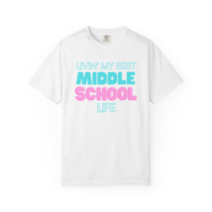 Middle School Life Unisex Tee, Casual Wear, Gift for Students/Teachers, Trendy T-Shirt, Back to School Apparel