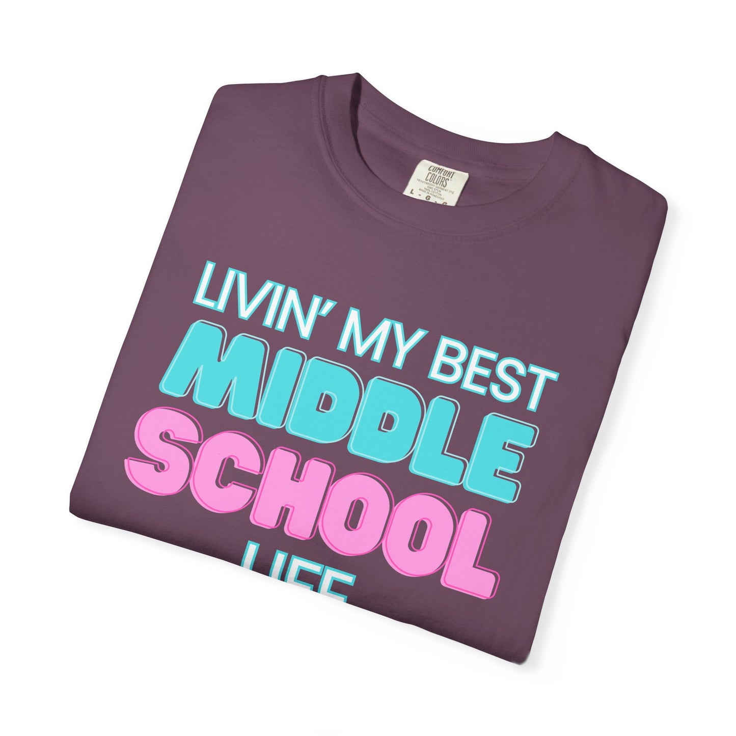 Middle School Life Unisex Tee, Casual Wear, Gift for Students/Teachers, Trendy T-Shirt, Back to School Apparel