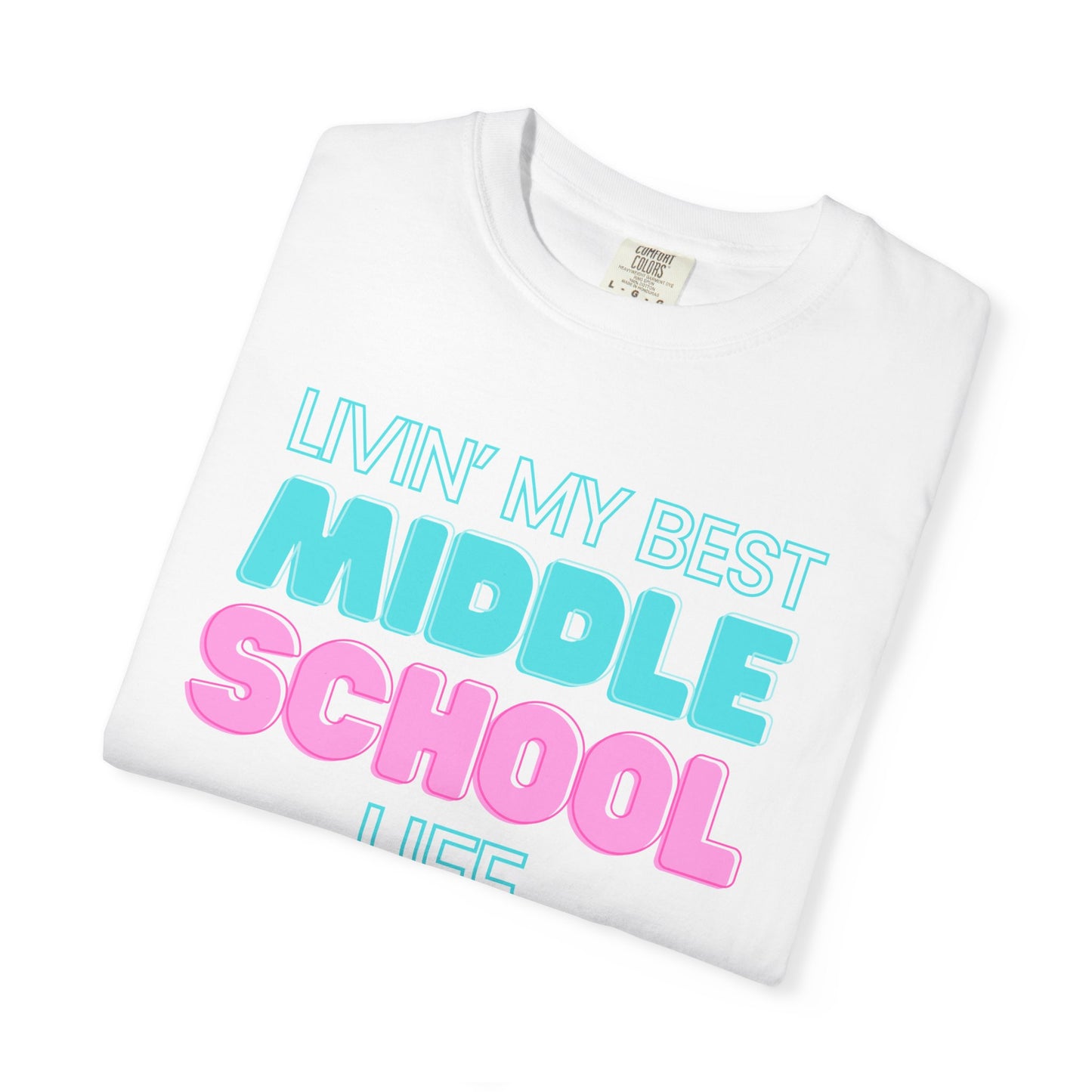 Middle School Life Unisex Tee, Casual Wear, Gift for Students/Teachers, Trendy T-Shirt, Back to School Apparel