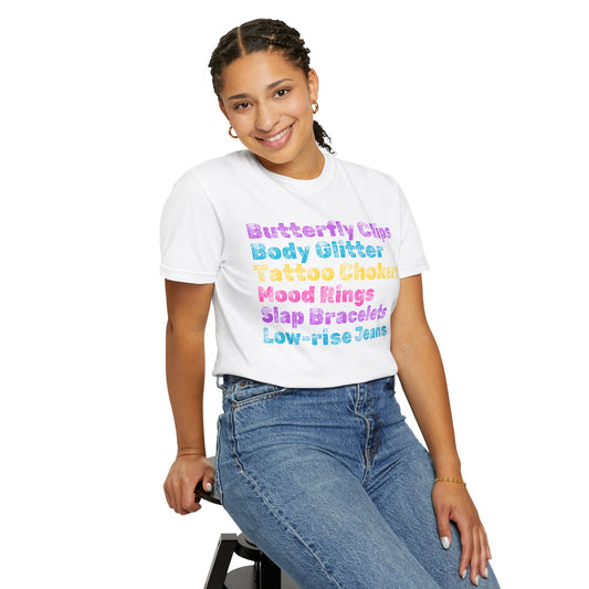 Butterfly Clips; 90s Nostalgia for the 90s Girl; Unisex Garment-Dyed T-shirt